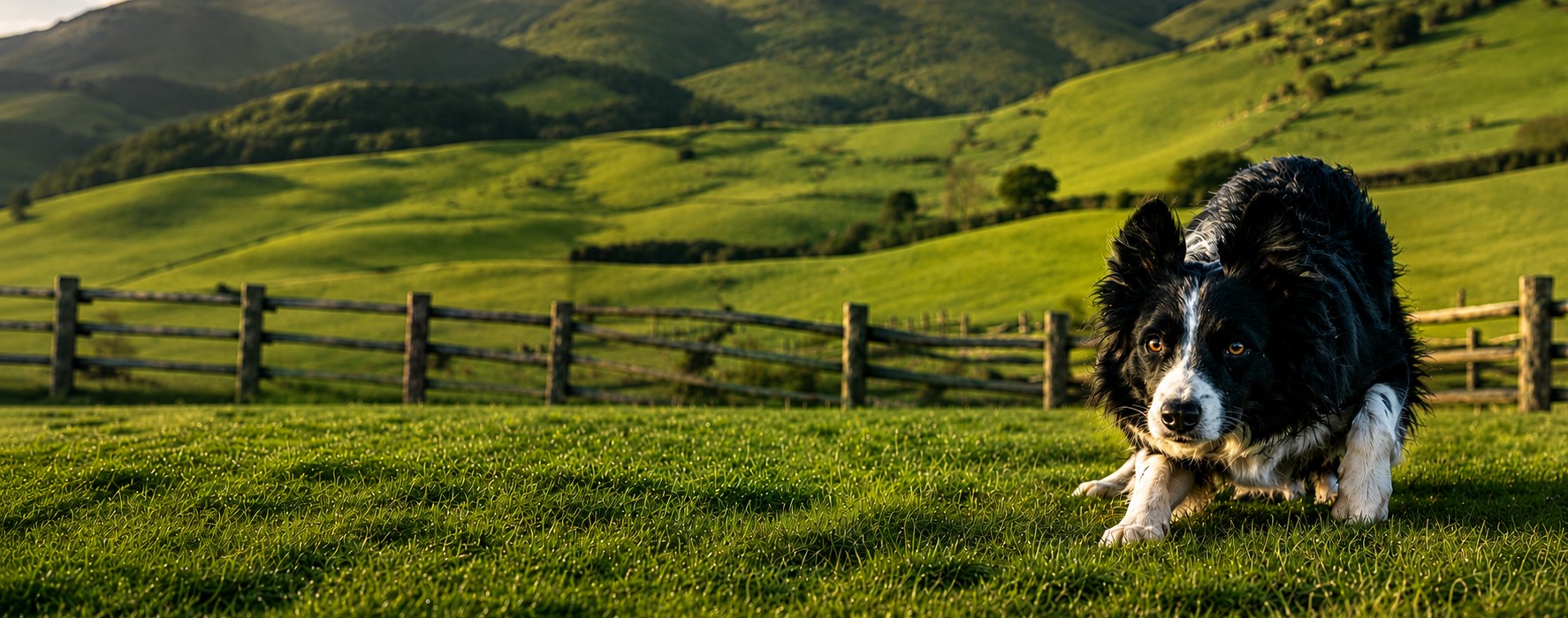 Border Collie do Canil Boiadeiro em campo